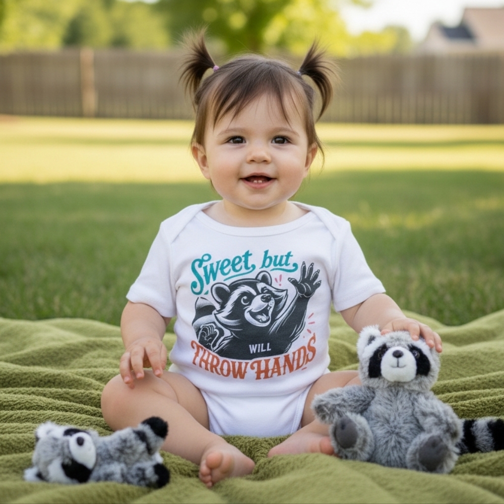 New Funny Raccoon 12-18 Month Baby T-Shirt Cute Novelty Gift